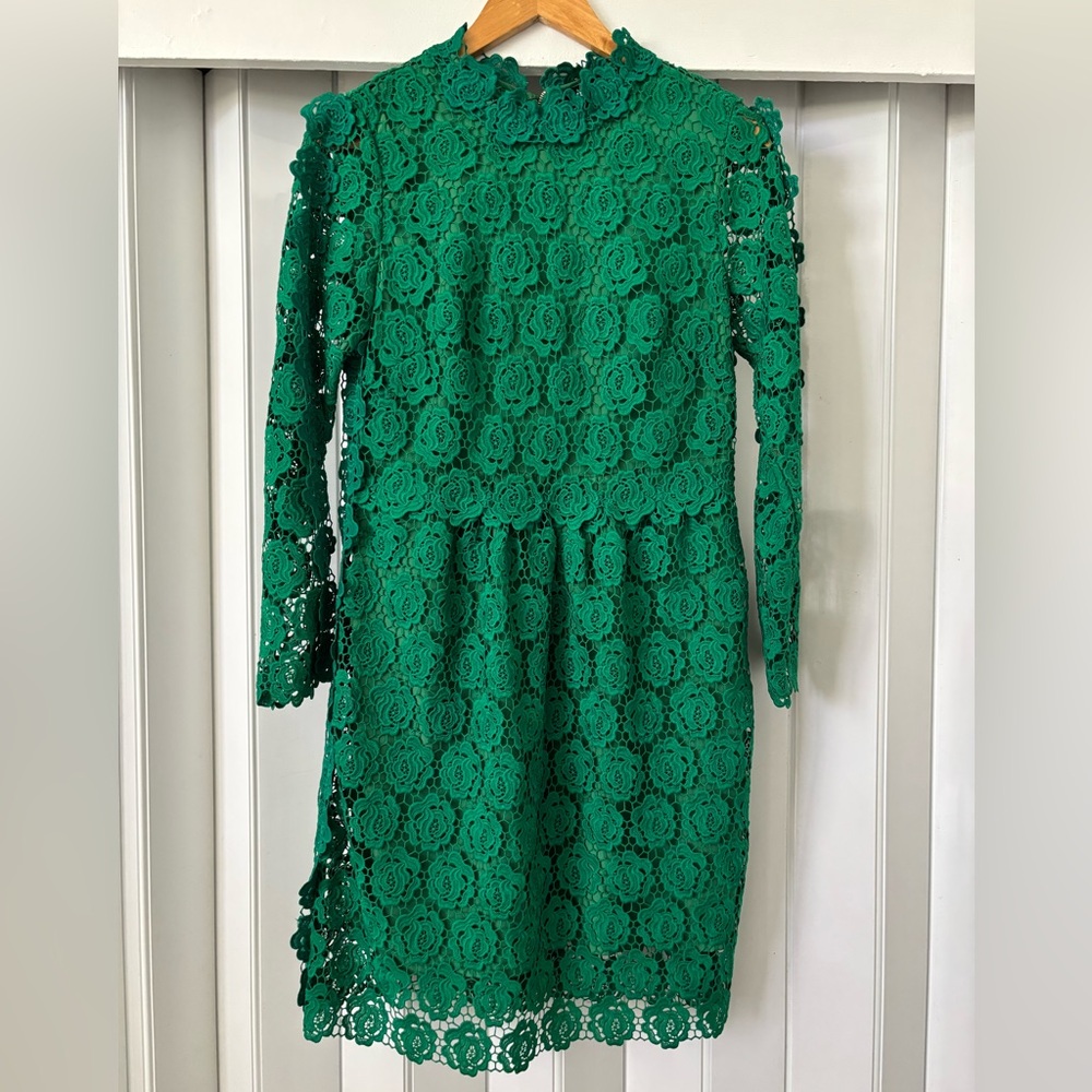 NEW Green Guipure Lace Dress